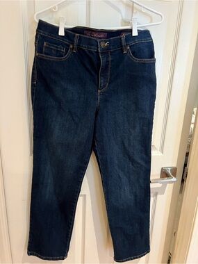 Ava & Viv Dark Wash Straight Leg Jeans - Dark Blue